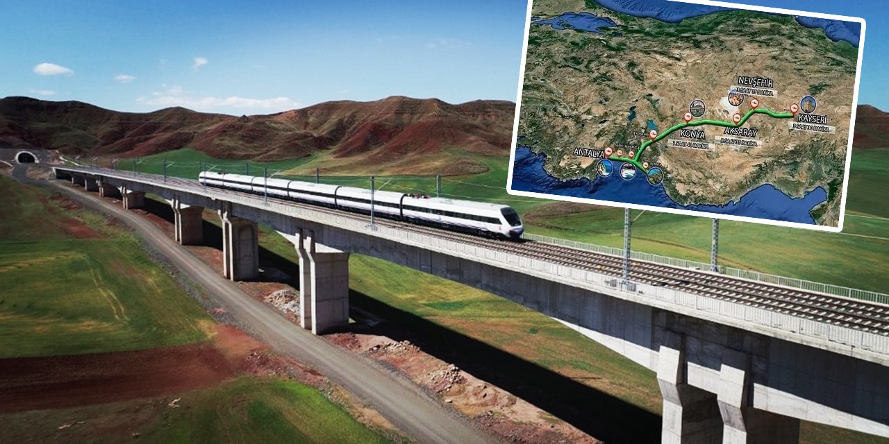 Konya YHT ile bu rotadan direkt Antalya'ya ulaşacak. Toroslar aşılacak deniz görülecek