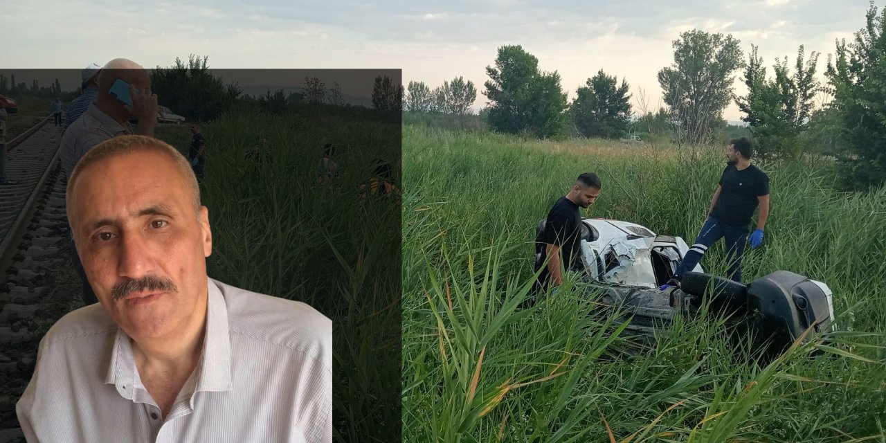 Fransa'dan memleketi  Konya'ya gelen gurbetçinin acı ölümü. Otomobiline tren çarptı