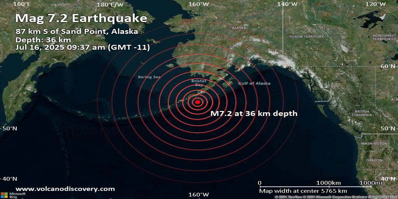 ABD'de 7,2 büyüklüğünde deprem! Tsunami uyarısı