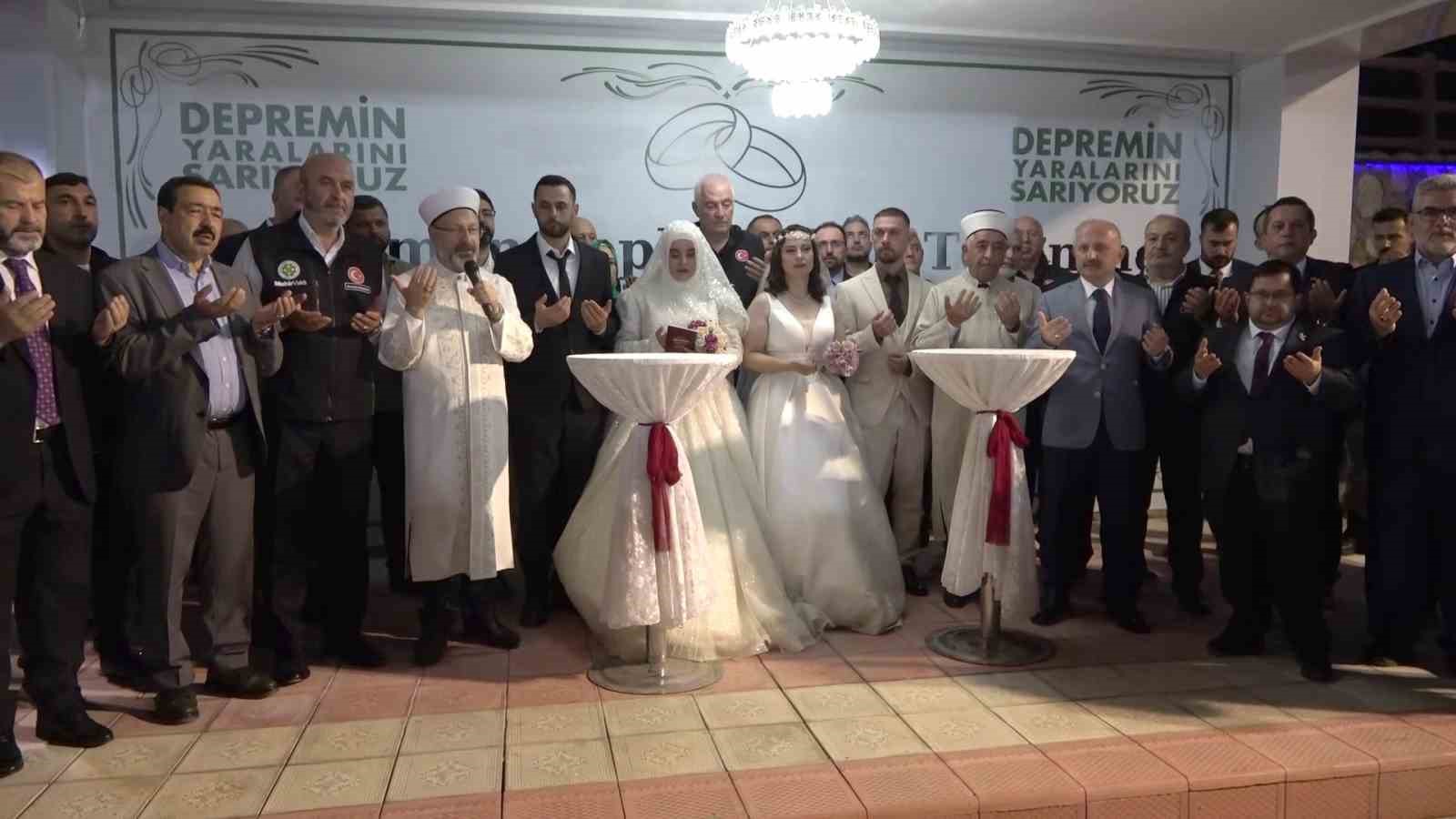 Konya gönülleri kazandı. Adıyaman’da 100 depremzede çiftin nikahı kıyıldı
