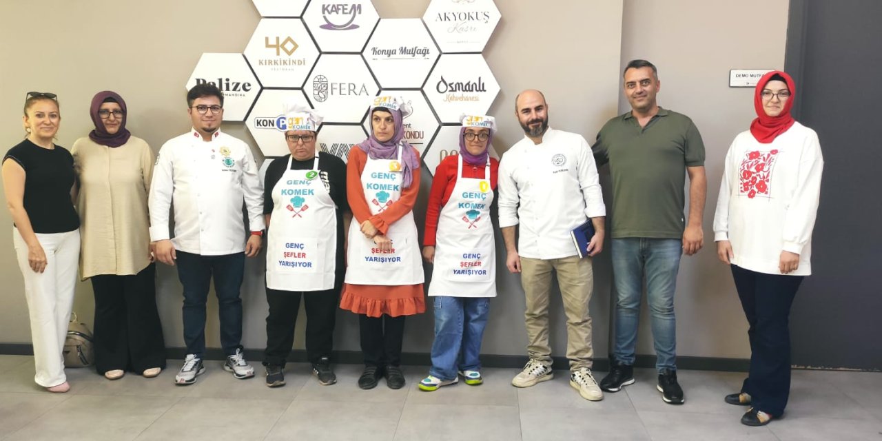 Konya'da Genç Şefler hünerlerini sergiledi. Lezzetli yemekler tam not aldı