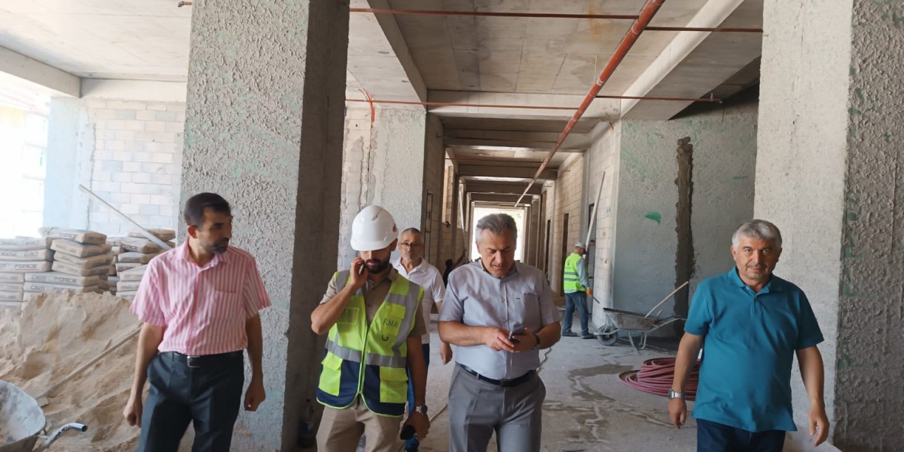 Konya İl Milli Eğitim Müdürü 32 derslikli yeni okulun inşaatını inceledi