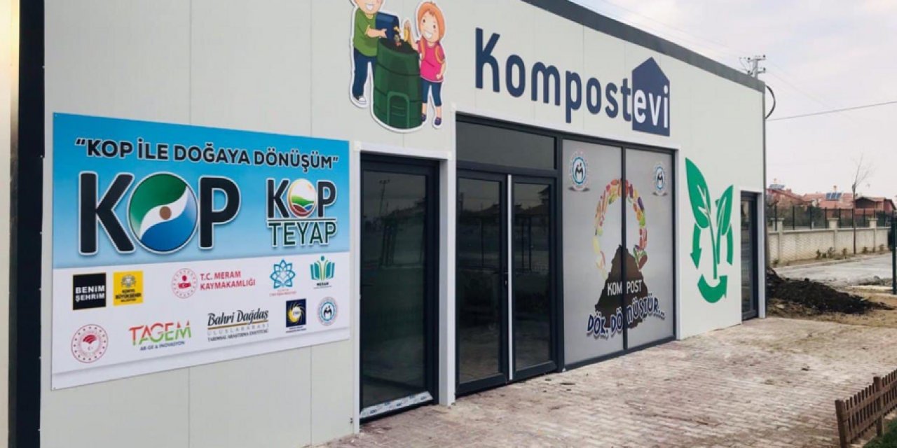 Konya'da gıda atıkları kompost oluyor