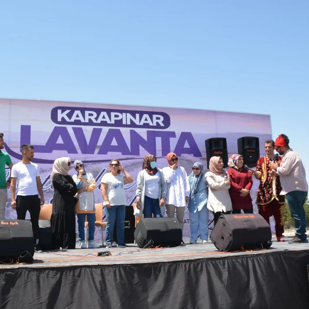 1. Karapınar Lavanta Festivali'ne yoğun ilgi