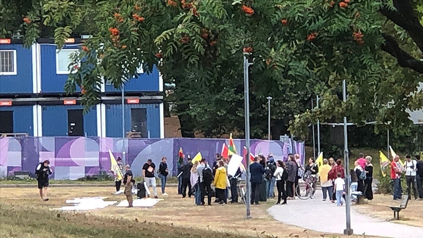 Finlandiya'da terör örgütü YPG/PKK yandaşları gösteri yaptı