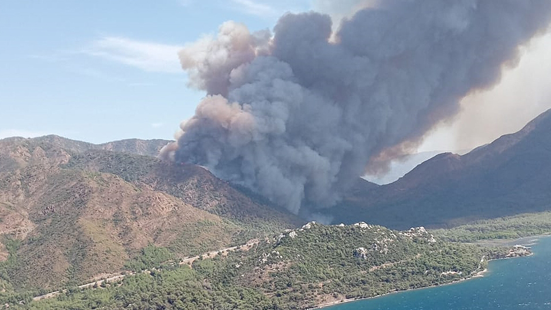 Marmaris'te orman yangını başladı