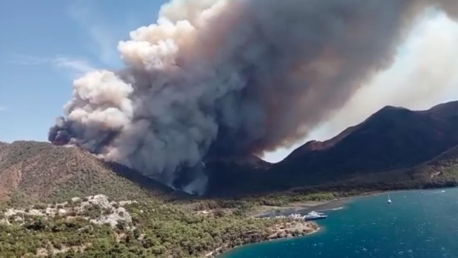 Marmaris'te orman yangını kontrol altına alındı!