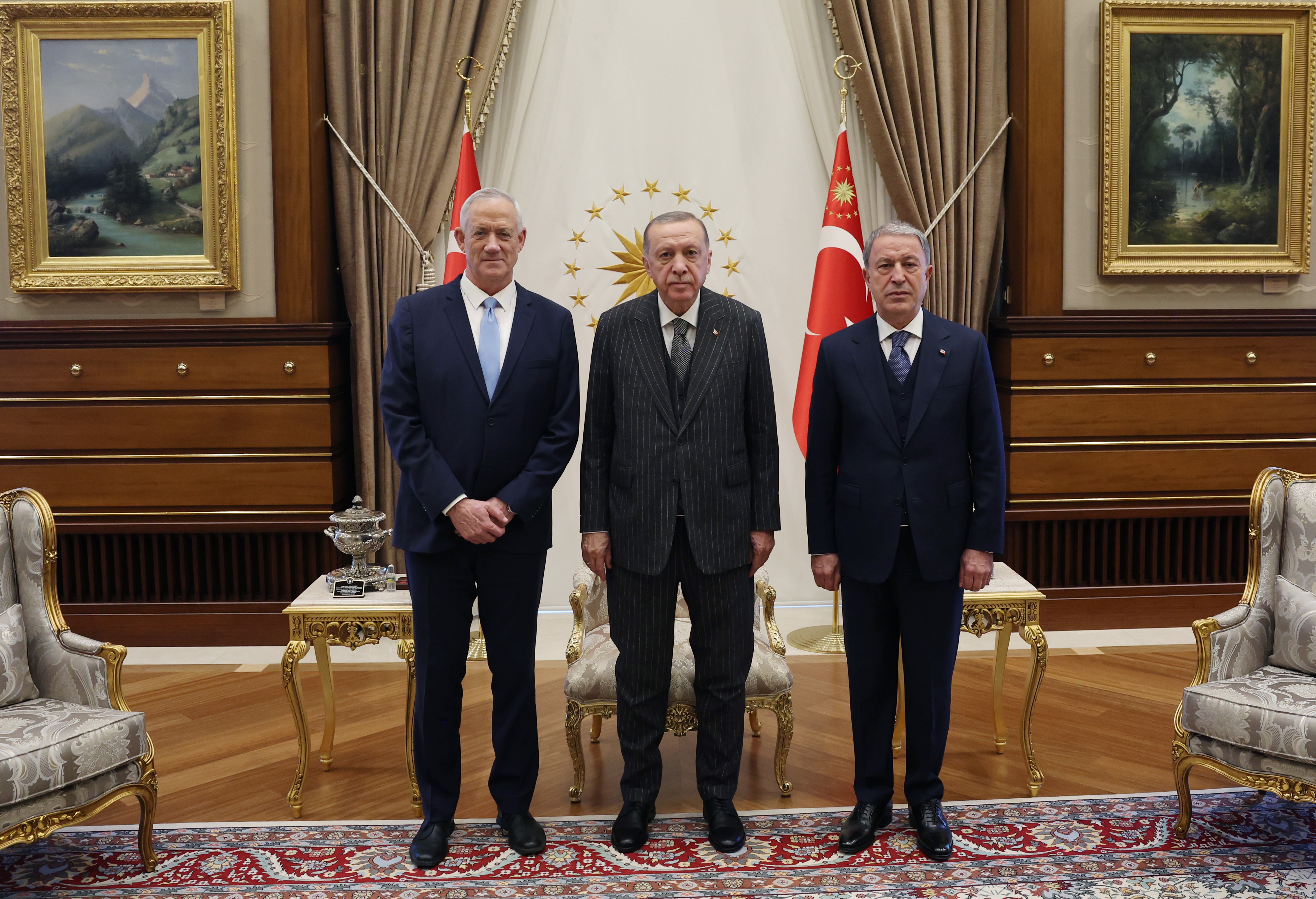 Cumhurbaşkanı Erdoğan, Benny Gantz’i kabul etti