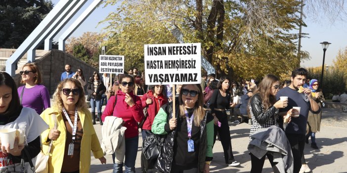 Hemşirelerden "Söz Hemşirelerde" mitingi