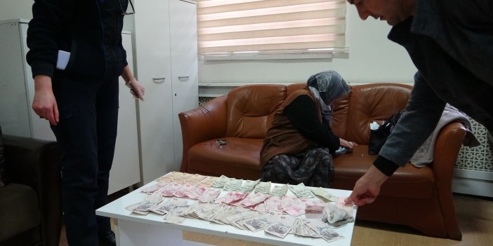 Dilencinin üzerinden 913 lira çıktı