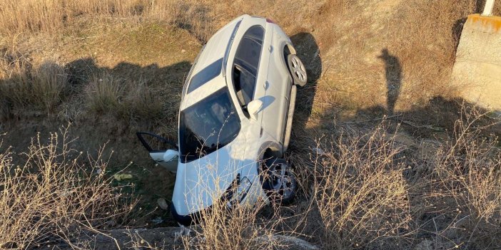 Dere yatağına uçan cipin sürücüsü yaralandı