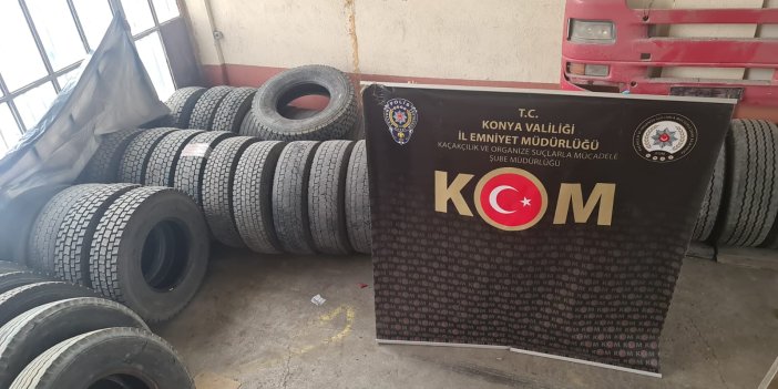 Konya Emniyeti bu kez de lastik kaçakçılarını yakaladı