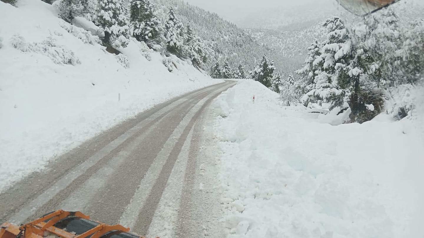 Konya'da yılın ilk kar görüntüsü