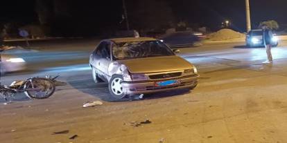 Konya'da motosiklet ve otomobil çarpıştı