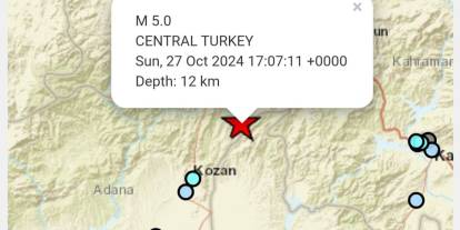 Adana’da 5 büyüklüğünde deprem