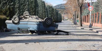 Konya'da bir ilginç trafik kazası; 50 günde 5 trafik cezası yiyen sürücü takla attı