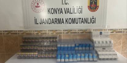 Konya'da jandarma bin 50 adet gümrük kaçağı sigara yakaladı