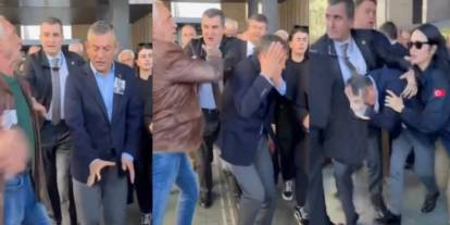 CHP lideri Özel'e yumruklu saldırı