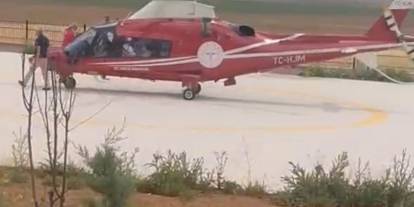 Konya'da hayat savaşı için helikopter ambulans havalandı