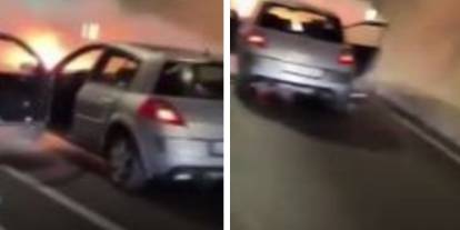 Konya'yı Antalya'ya başlayan Demirkapı Tüneli'nde seyir halindeki araç alev topuna döndü