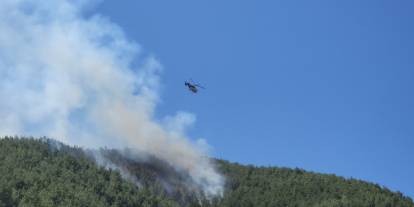 Hatay'da orman yangına havadan müdahale edildi