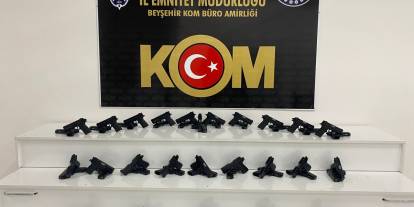 Konya'da silah kaçakçılığına ağır darbe. 50 ruhsatsız tabanca ele geçirildi