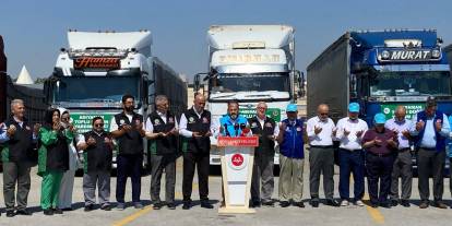 Konya'dan yola çıkan 8 TIR depremzede çiftlere umut olacak