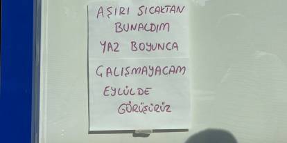 Termometre 45'i aştı, esnaf böyle kepenk kapattı