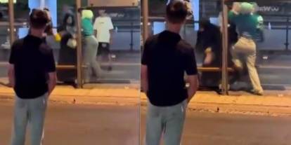 Konya'da otobüs durağında tartışma kavgaya döndü. İki kız saç saça birbirine girdi
