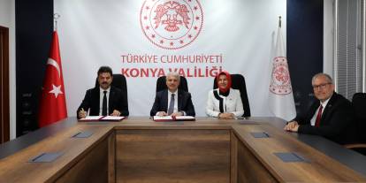Konyalı muhtarlar üniversite eğitimine hazırlanıyor. İmzalar atıldı