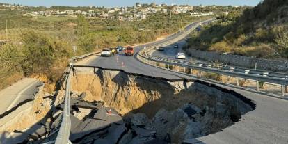 Deprem ülkesi Türkiye'de: Söke-Kuşadası yolu çöktü