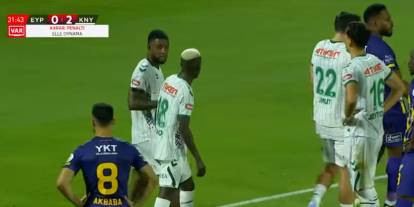 TFF, Konyaspor’un kazandığı penaltı pozisyonun VAR kayıtlarını açıkladı